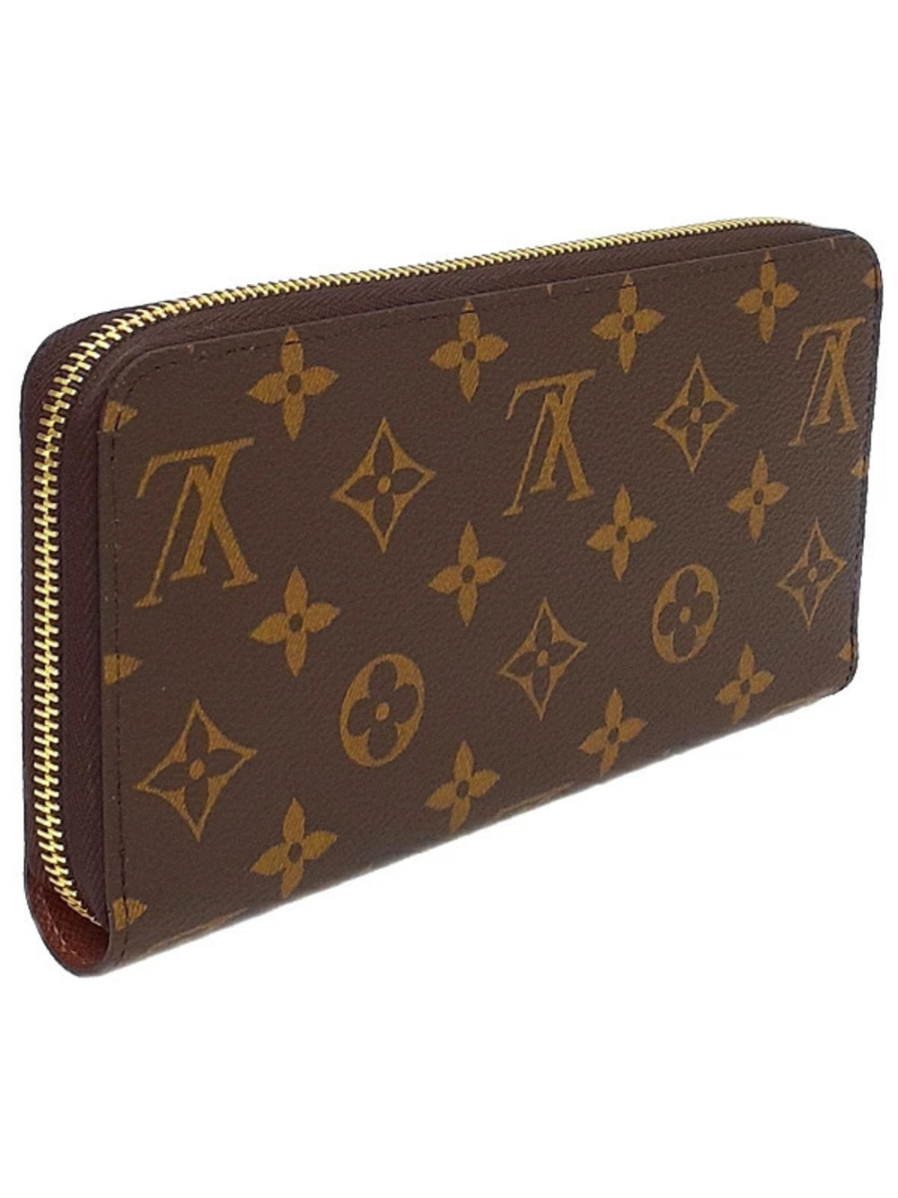 Louis Vuitton Zipper Monogram Zippy Round Wallet Long Brown